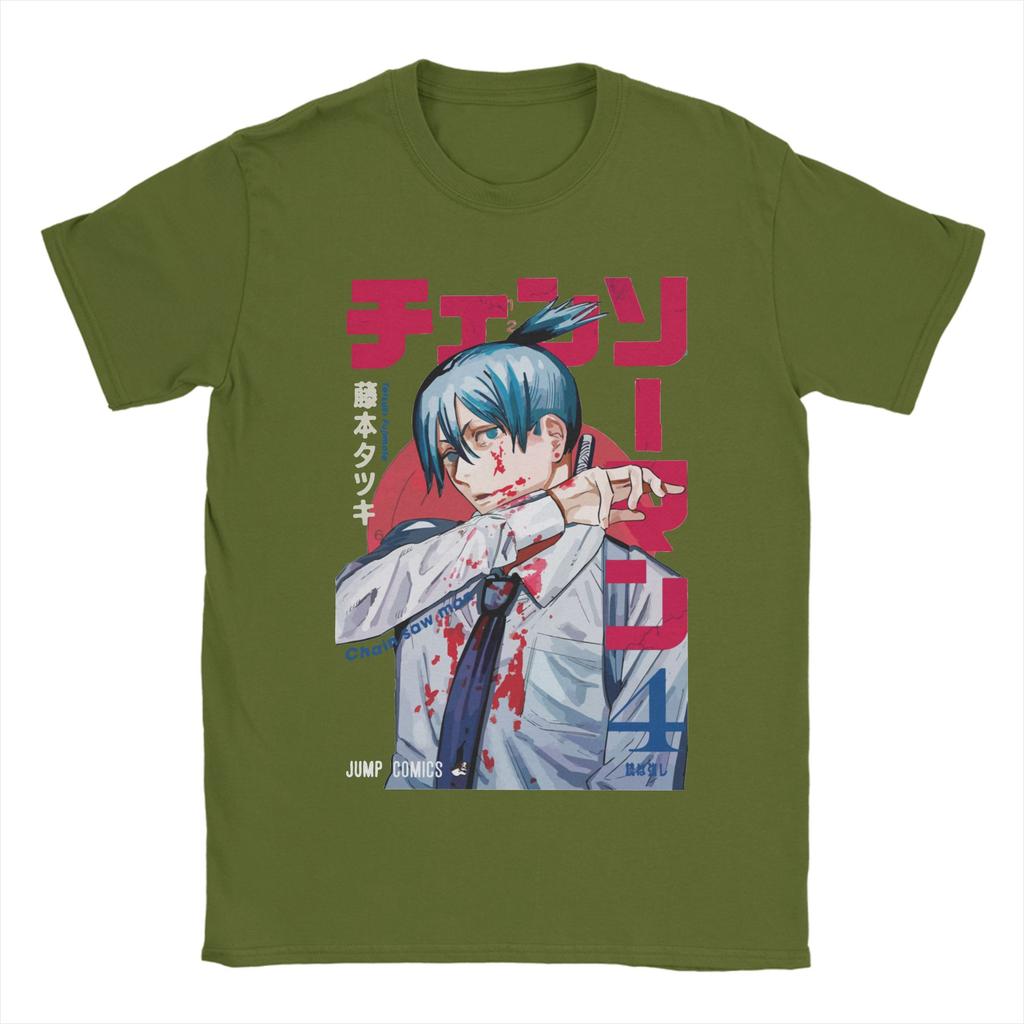 Chainsaw Man Hayakawa Aki T-Shirts Herren Anime Manga Vintage Reine Baumwoll-T-Shirts Rundhals Kurzarm T-Shirts Neuankömmling Kleidung