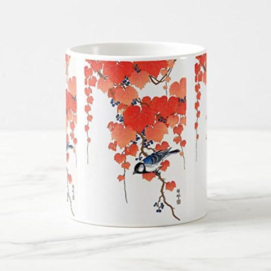 Ohara Tree and Photo Mug Koson's "Paulownia Chickadee" Mug (Ukiyo-e Series) (B)