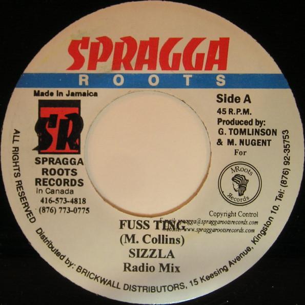 7inch Record SIZZLA - Fuss Ting NONE Spragga Roots 2000 Jamaica Reggae, Ska & Dub Used