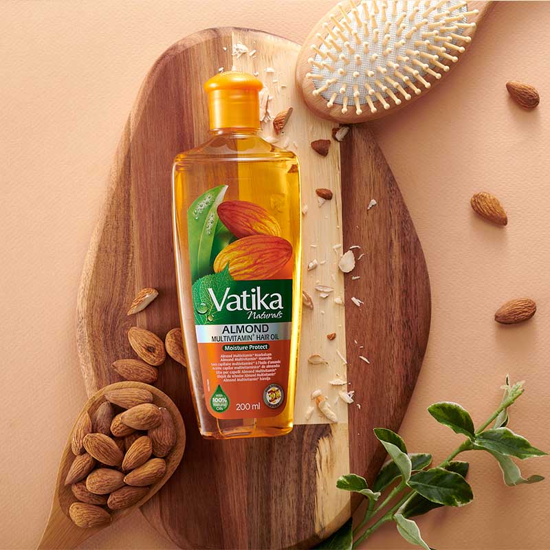 Multi Vitamin Hair Oil  Vatika Naturals Multivitamin Almond Hair Oil 200ml.