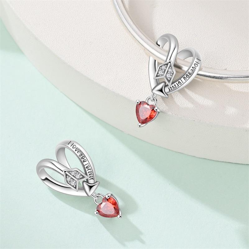 New Copper Romantic Love Theme Series Charm For 3Mm Original Bracelet Necklace Women Luxury Diy Holiday Jewelry Gift