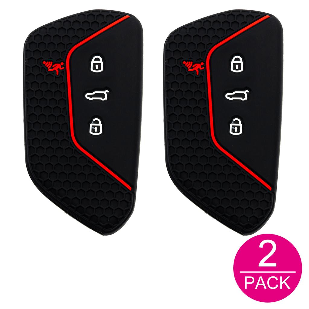 2x Cover Custodia Portachiavi in Silicone per Auto Portachiavi Per VW Golf 8 ID.3 ID.4 ID.7 ID.Buzz Tiguan Tayron Seat Leon Ateca Cupra Born