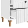 Nightstand High Gloss White 43 x 34.5 x 48 cm Particleboard