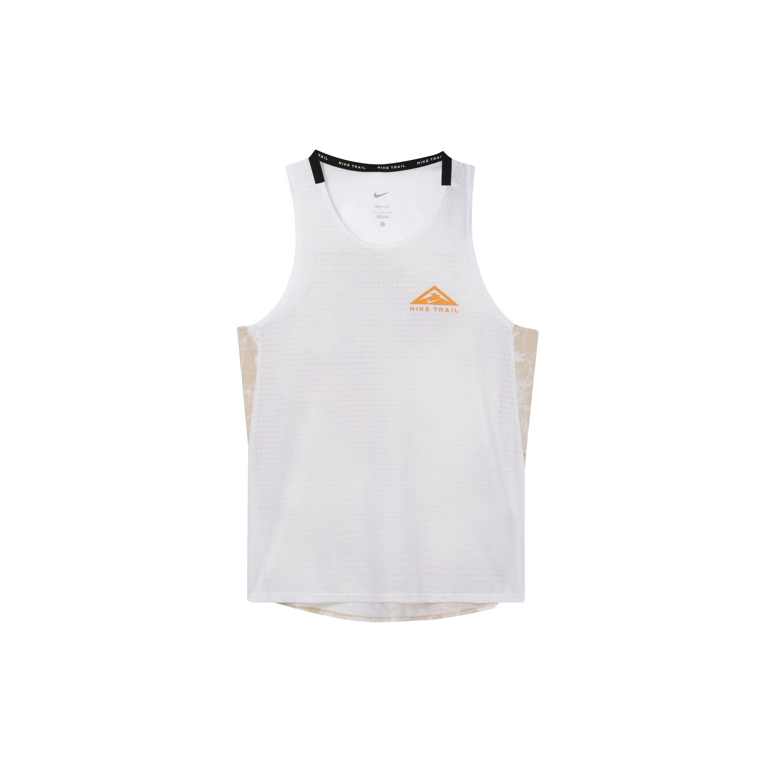 Nike Trail Solar Chase Dri-FIT Running Tank White Men s DX0858-100 M