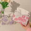 Tulip Print Tissue Box PU Living Room Paper Drawer New Storage Box