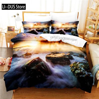 Mountains And Rivers Bedding Set Duvet Cover Set 3d Bedding Digital Printing Queen Size Bedding Set Fashion Design