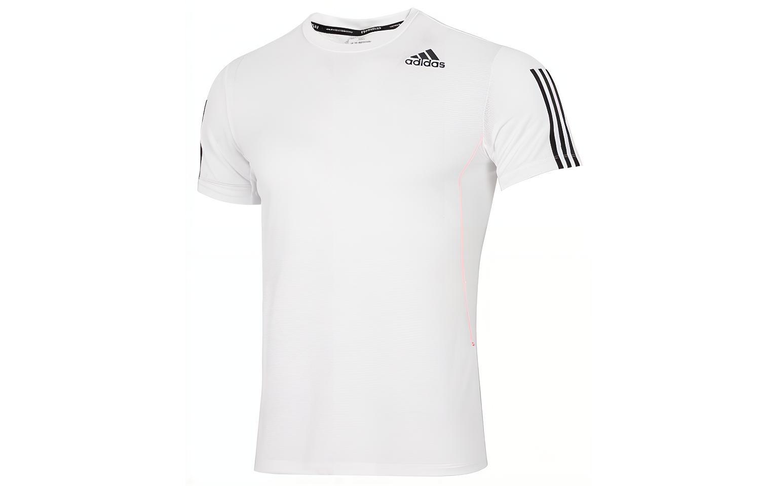 

Adidas T Shirts Men s White Crew Neck Moderate Straight Fit H16877 XL