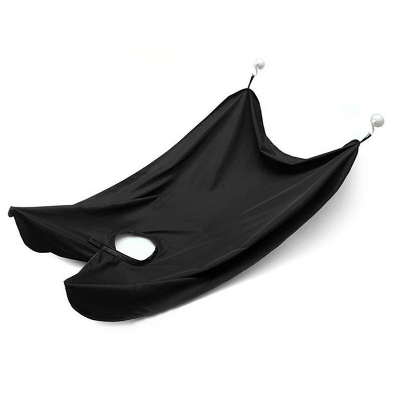 Beard Bib, Beard Apron Foldable Multi-Purpose Shaving Bib, Waterproof Shaving Cloth Set Non-stick Beard Shawl чёрный