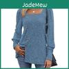 Winter Womens And Autumn Blouse Knitwear With Buckle Square Neck Solid Color Long Sleeve Tops