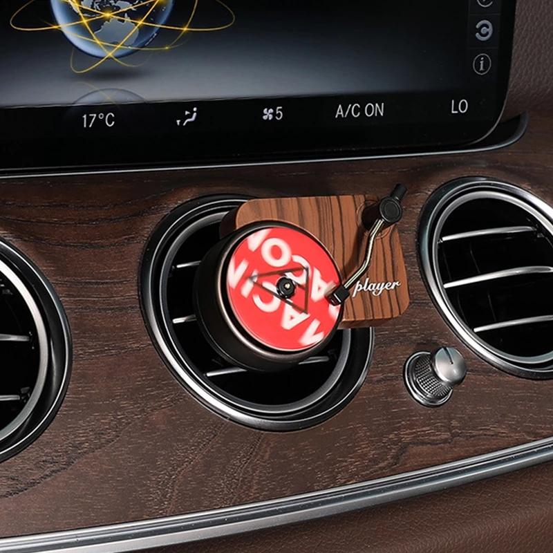 Customize CD Cover Car Air Freshener Record Player Car Perfume Phonograph Auto Air Vent Clips Interior Accessories