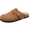 ZHR Women's Suede Birkenstock-Style Covered-Toe Slippers JQ03