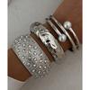 Exaggerated fashion pearl versatile temperament bracelet female personality exaggerated diamond-encrusted alloy bracelet accessories