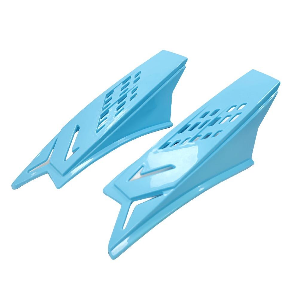 

2 шт. Самоклеящиеся рога для мотоциклетного шлема, пластиковые уши для мотоциклетного шлема небесно-голубой