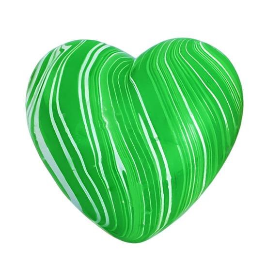 

Love Heart Squeeze Toy Anxiety Relief Flow Texture Heart Shape Sensory Toy Soft TPR Decompression Stress Ball Party Favors зелёный
