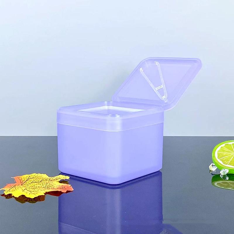 Double Layer Makeup Remover Cotton Box With Tweezers Wide-Mouth Flip Storage Box Cover Cotton Pads Organizer Nail Art Tool Case