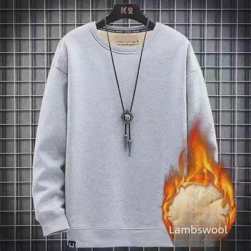 Men's Super Thick Plush Hooded Sweatshirt - Winter 2022 Lambskin Jacket 