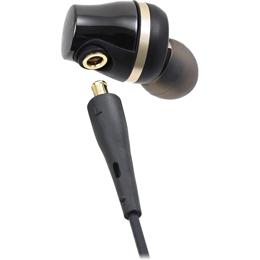 Audio-Technica ATH-CKR100 Earphones, Wired Canal Type, Hi-Res, Hi-Res Sound Source Compatible, So...