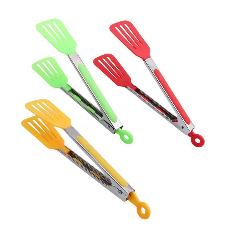 9-Inch Nylon and Stainless Steel Square Head Barbecue and Bread Food Clip