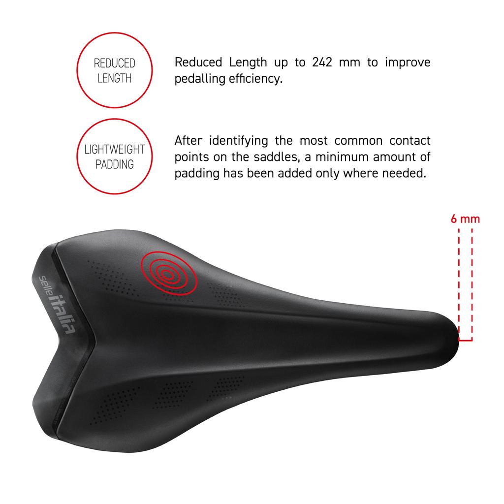 Selle Italia SLR Advan S1 130 x Hollow Black Saddle, Size 242mm, Rails Steel,