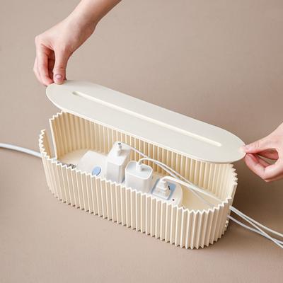 Yousheng kabelový organizér s víkem, Power Stripe přepěťová ochrana, nabíječka, adaptér, TV, počítač, kabel, stolní kabel, organizér, pouzdro, korektor