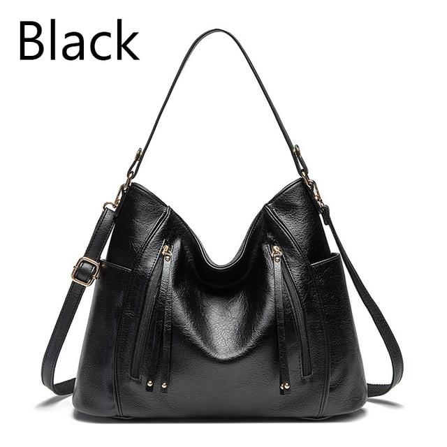 

Luxury Women Bag Handbags Women Famous Brand Messenger Bags Leather Designer Handbag 2026 Vintage Big Hobos Female Bag Sac Bolso чорний