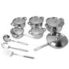Kitchen Cookware Set Stainless Steel Pots Pans Set with Soup Pot Saute Pan Lids for Home Cooking