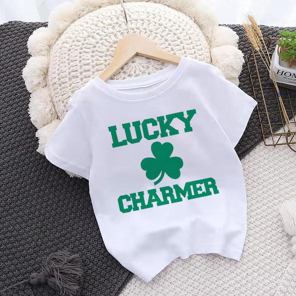 Mr Lucky Charm Print Kids T-shirt Children St. Patricks Day Shirt Boy Girl Clothes St. Patricks Day Toddler Outfits Shirts Gift