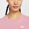 Nike Sportswear Club Fashion Comfortable Versatile Short Sleeve T-Shirt Women Tops Element-Pink Color-Mixing HF9457-646