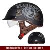 Motorcycle Semi-helmet Retro Helmet for Men and Women Cruise Motorcycle Helmet Portable Breathable Summer American Electric Car