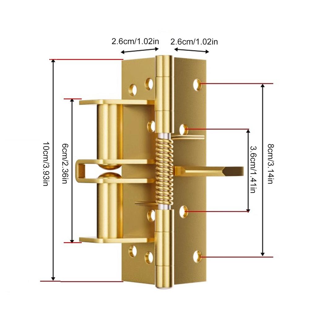 2Pcs 90 Degree Positioning Hinge Buffer Rebound Device Automatic Door Closing Device Spring Position Hinge Door Closer