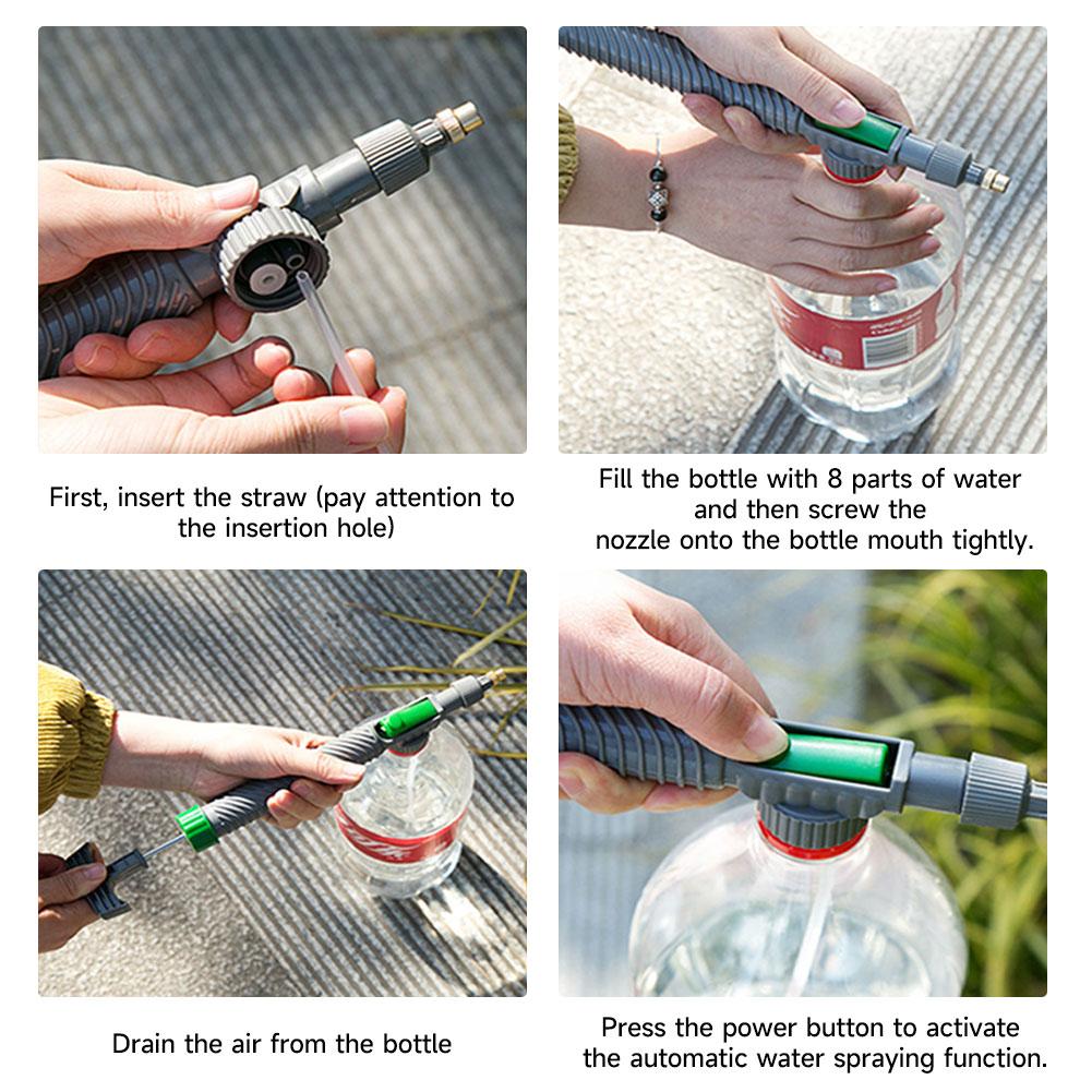 Manual Sprayer Adjustable High Pressure Air Pump Nozzle Drink Bottle Spray Head Garden Watering Supplies Irrigation Sprinkler Garden Tool