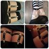1PC Punk Heart Garter Belt Sexy Women Pu Leady Girls Elasticity Body Harvest Tight Suspender Strap