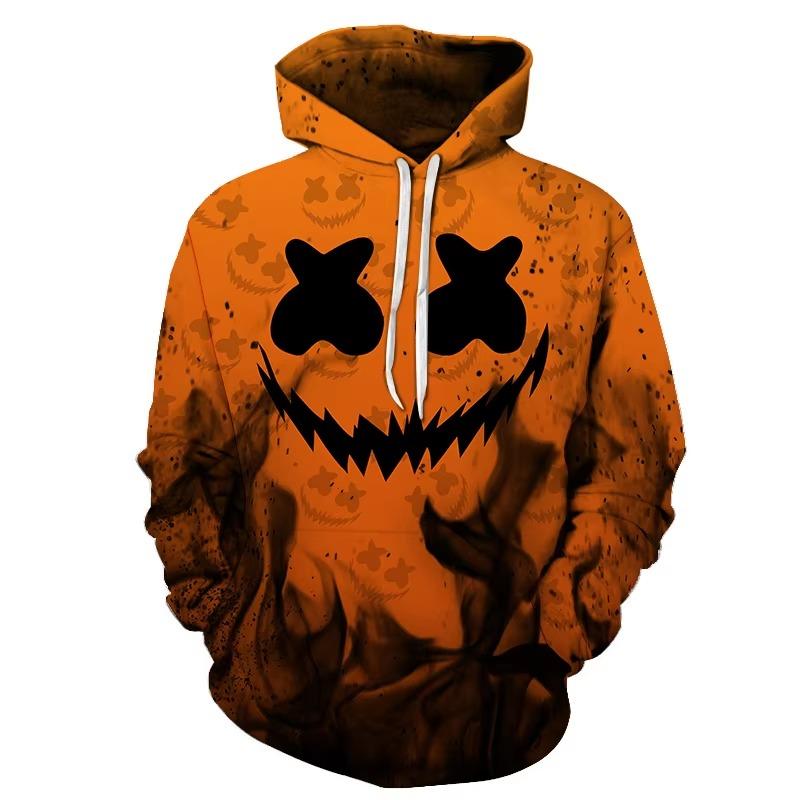 Funny Mens Halloween Smiling Face Hoodie 3d Print Men Hooded Sweatshirt Men's Clothing Men Oversized Sweatshirts Hoodie