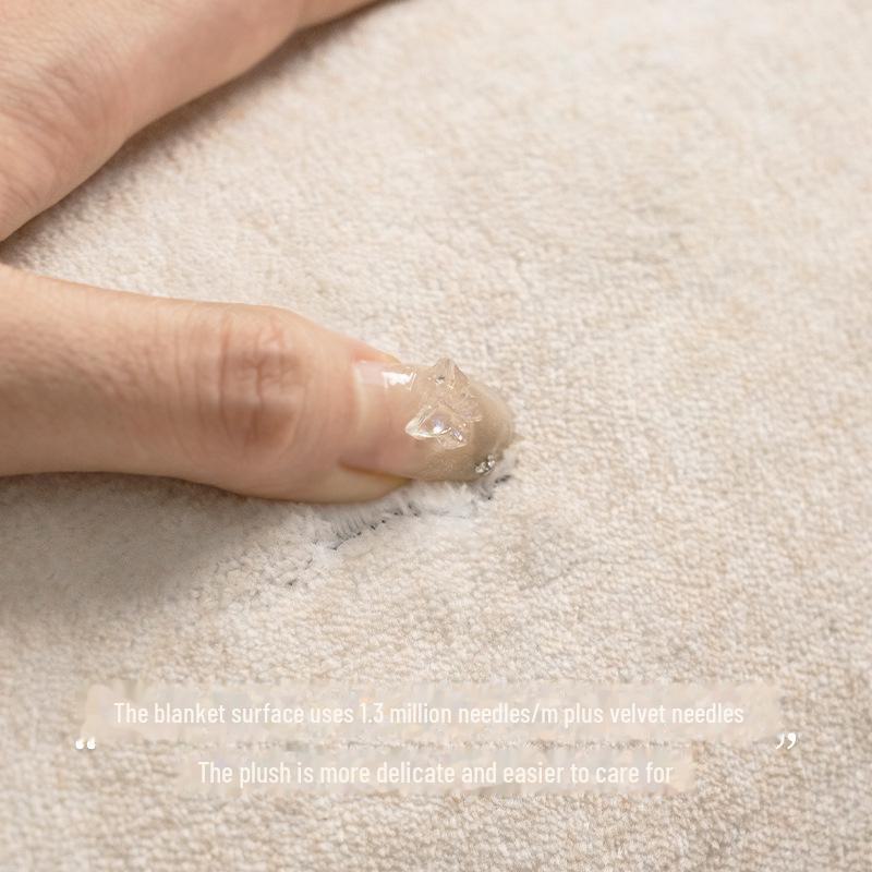"2024 Cream Washable Luxury Carpet & Sofa Blanket for Living Room and Bedroom"
