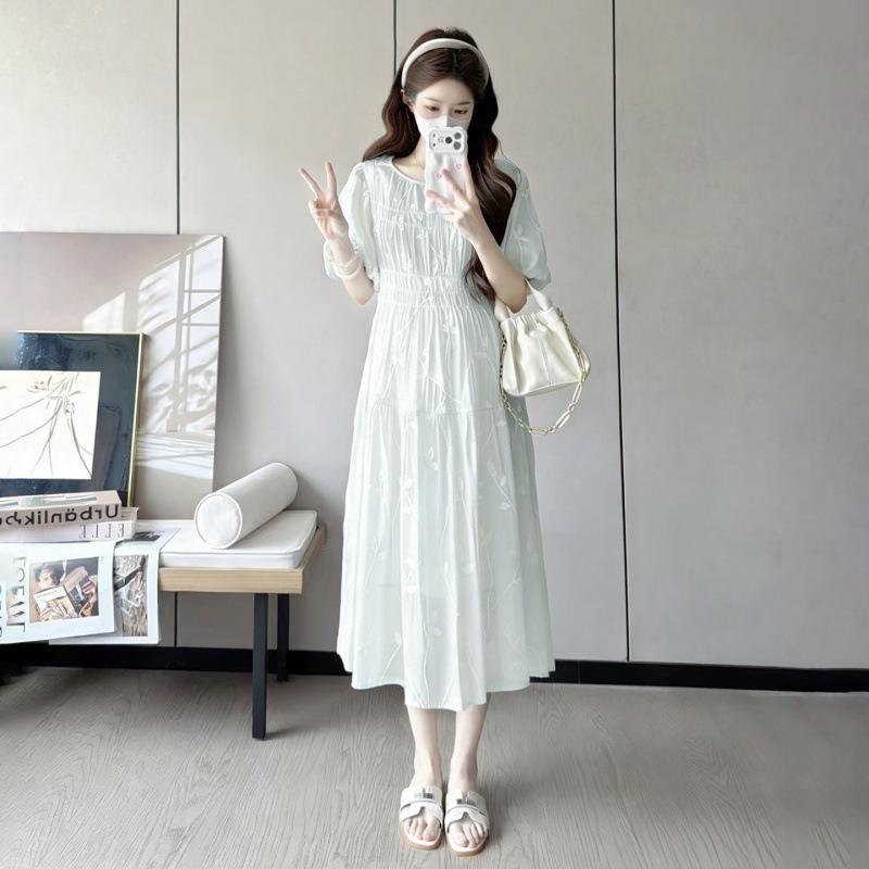 

2026 Stylish & Comfortable Plus Size Summer Maternity Dress - Flaw-Concealing & Slimming Design XL світло-синій колір