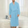 Men's  Weave Bathrobe,robe, Lightweight Nightgown, Long Loungewear, Hotel Leisure Bathrobe