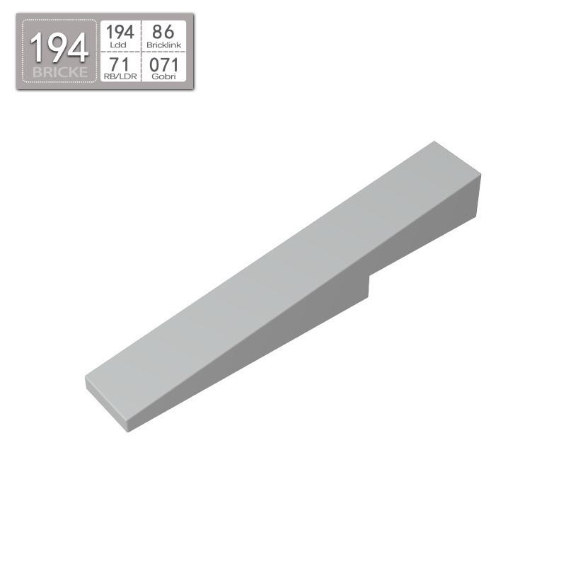 BRICKE 1x6 Slope Brick Compatible with LEGO 4569 - Small MOC Building Block Parts 1 piece светло-серый