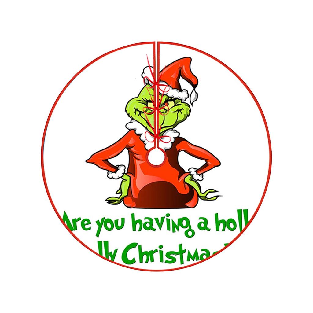 Christmas Tree Skirt Decoration For Home Xmas Tree Decorations Skirt Ornament Festive Holiday Party Decorations Indoor Outdoor