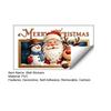 Christmas Party Supplies for Walls Wall Stickers, Santa Claus Reindeer And Snowman Decals with Photo Frame Winter Holiday Decorations Design,