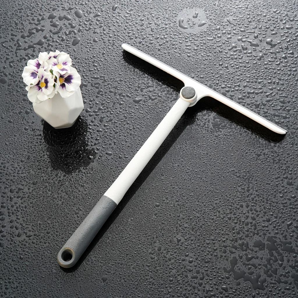 1 Stück - Drehbarer T-förmiger Glaswischer, Haushaltsfensterreiniger, Glaswischwerkzeug, Badezimmerreinigungsschaber