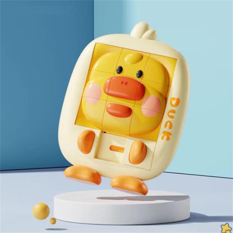 

3D Мультяшные Животные Хуажун Дао Игры-головоломки со скольжением Детская настольная игра Тренировка мышления Девять клеток Детские обучающие пазлы Игрушки
