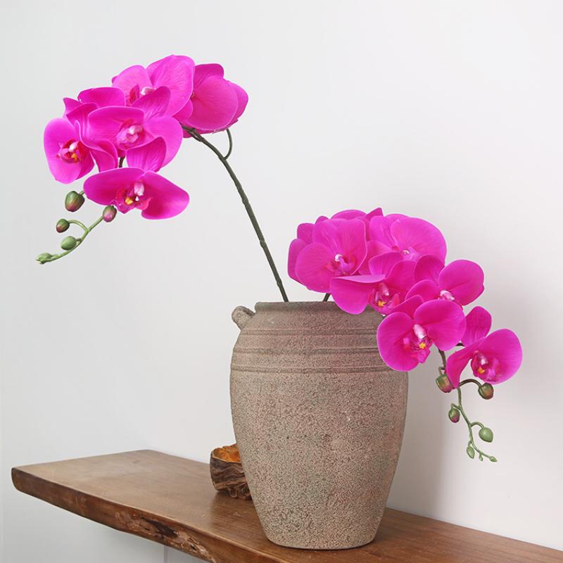 Umelé kvety Phalaenopsis skutočný dotyk 35-palcová obývacia izba usporiadanie hotela homestay záhrada domáca dekorácia 3D pocit Phalaenopsis
