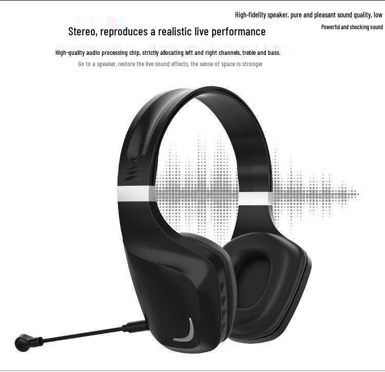 CROSSNEW Wireless Bluetooth 5.0 Headset with Mic - Low Latency Stereo for Music and Gaming