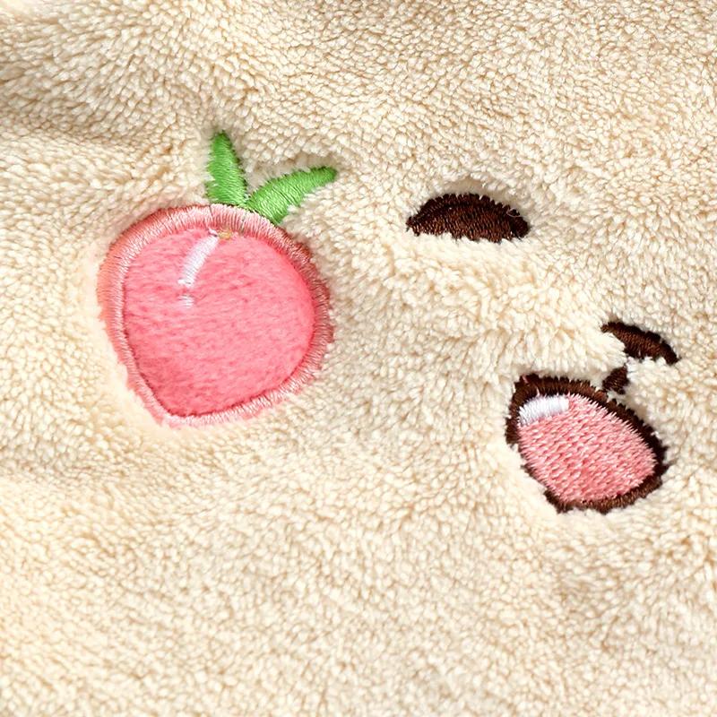 Cute Animal Hand Towel Soft Children Kids Bathing Towel Bathroom Kitchen Hanging Wipe Towel Thicken Absorbent Towels