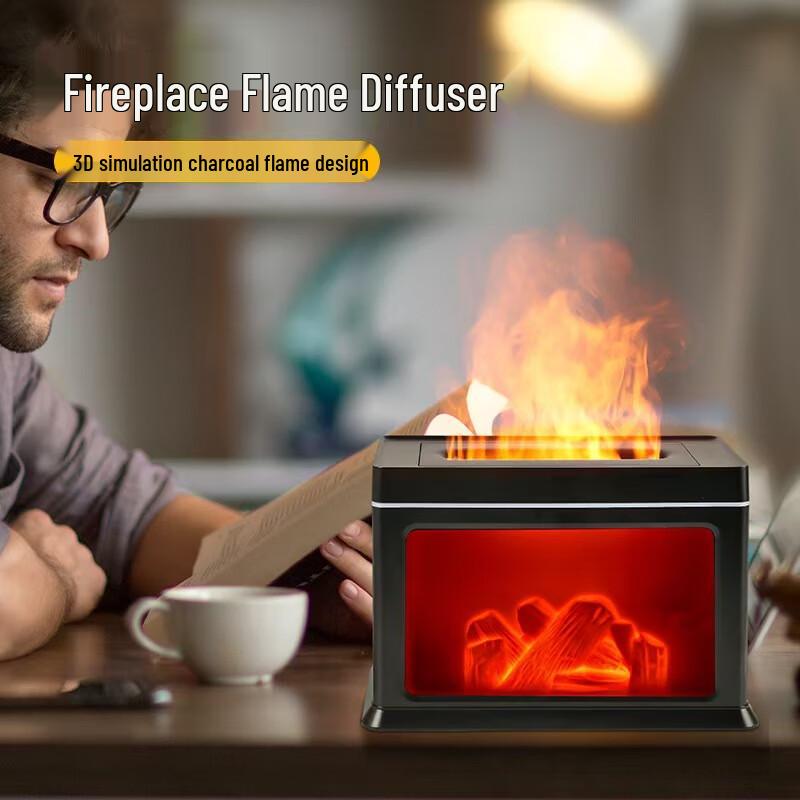 Simulated Fireplace Flame Aroma Diffuser Humidifier