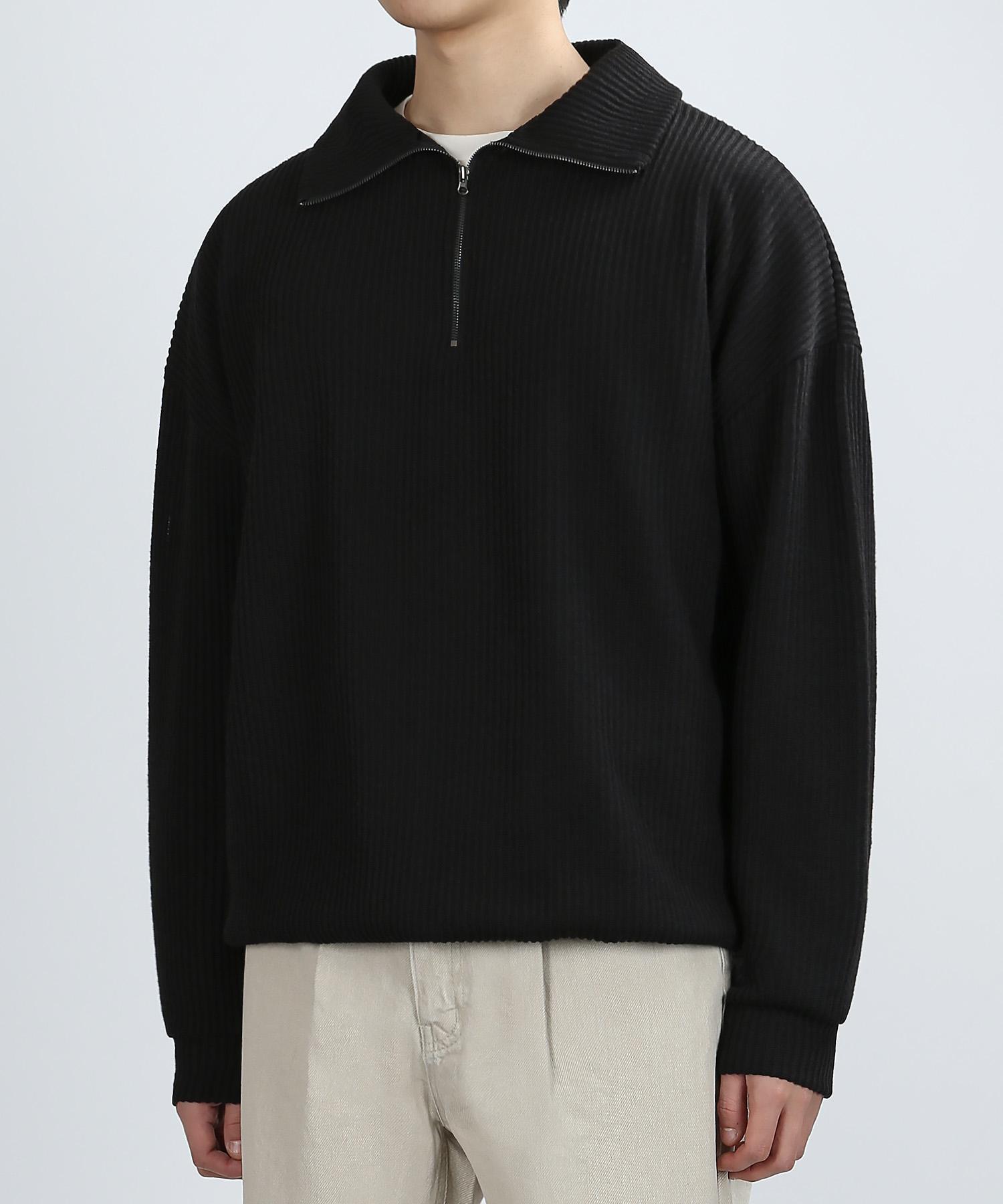 Berry Vein Ravine Tex Zip-Up Knit (Black) M