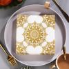 Gold Printed Square Paper Napkins and Placemats for Hotel Banquet Parties