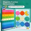 Magnetic Fraction Demonstrator Colorful Fraction Tiles Math Learning Educational Toy for Kindergarten Teachers Teaching Supplies