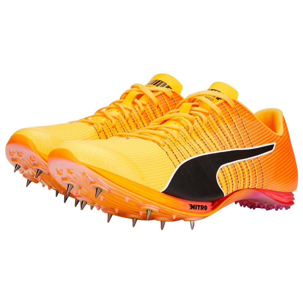 Puma Evospeed Tokyo Nitro 400 Professional Comfortable Slip Resistant Durable Low Top Sprinting Running Shoes Men Sneaker Orange Black 378949-01
