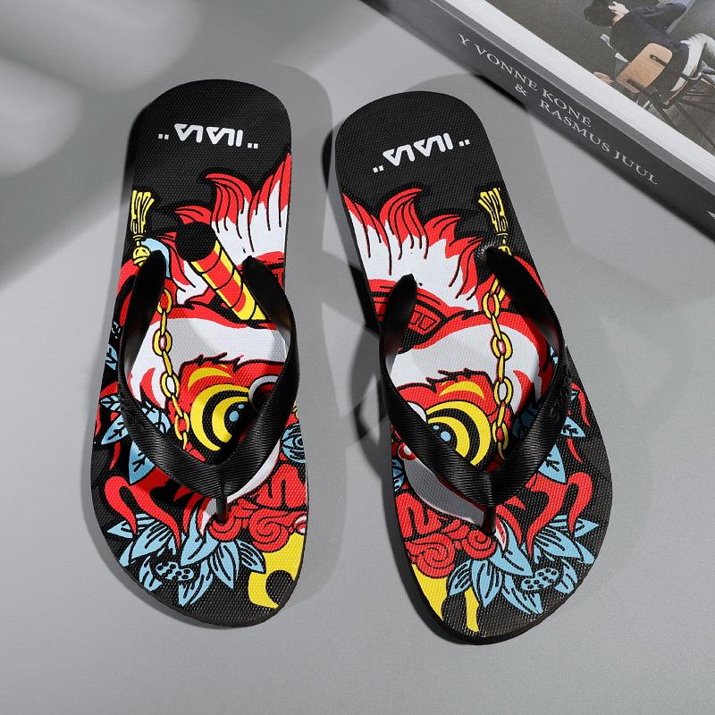 Flip-flops herre sommer sklisikre utendørs klypesko sandaler flate strandsko sjøside klype herre tide